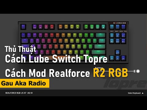 Cách mod/lube switch bàn phím cơ Realforce R2 RGB Topre | Gau Aka Radio