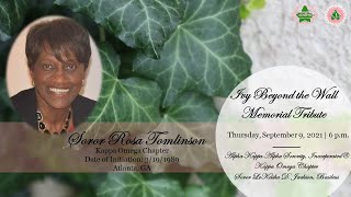 Ibtw Virtual Memorial Tribute 2021 Soror Rosa Tomlinson