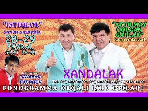 Handalak Aytilmay qolgan gaplar nomli konsert dasturi 2016 Handalak Aytilmay qolgan gaplar nomli konsert dasturi 2016