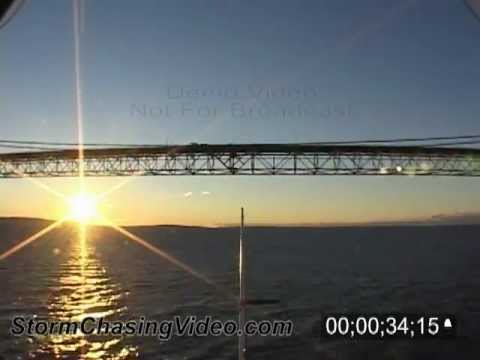 Sailing under the Mackinac Bridge B-Roll