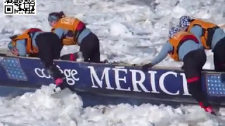 Course de canots à glace Québec Canada