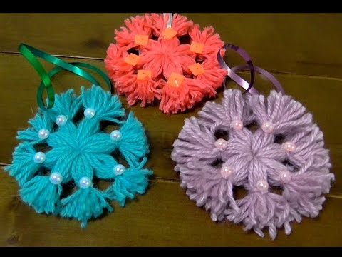Поделки из пряжи на новый год Поделки из пряжи на новый год