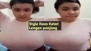 Style Baju ketat | Referensi baji kaos lengan panjang Tante Bohay | Edisi Non hi