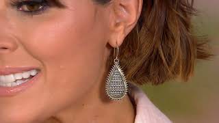 Artisan Crafted By Robert Manse Ss & 18K Pear Shape Caviar Bead Earrings On Qvc
