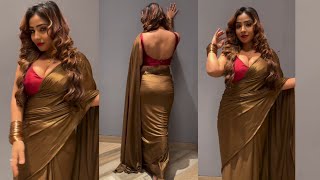 Desi Diva Alt Balaji Ott Star Ayushi Jaiswal Flaunting Her Stunning Saree Look