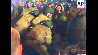 Arrests As Police, Protesters Clash On Eve Of May Day