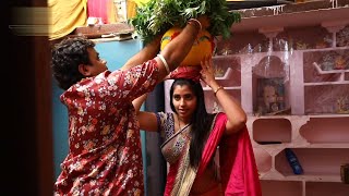 Anchor Syamala Hot Look In Saree & Shows Her Y Beside View Big Stomach Tummy Body Sxene Show