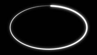 Circle Shape Turning White Red Green Neon Effect - Black Screen - Chroma Key No Copyright Animation