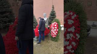 Stalins Memorial Day March 5, 2025 Moscow Fragment 48 I. V. Stalins Grave Near The Kremlin Wall.