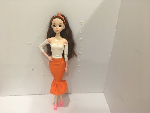 114 May áo dài tay hở vai và váy đuôi cá