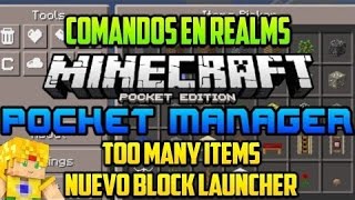 Minecraft PE 0.16.0 Mods - Pocket Manager - Too Many Items - Realms y Block Launcher Compatible