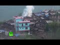 Aerial Footage: Helicopters buzz Nepal epicenter destruction