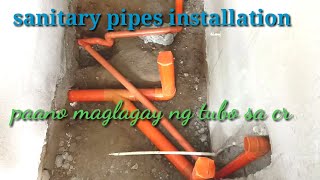 paano maglagay ng tubo sa cr?/sanitary pipes installation/pagkabit ng abang na t