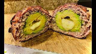 Avocado Bomb Bacon Weave Stuffed & Wrapped With Pepperjack
