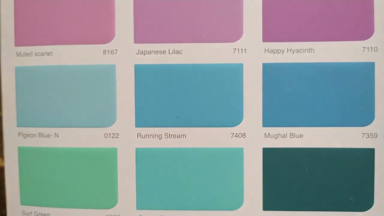 Asian paints color card