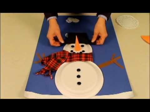 Bonhomme de neige avec des assiettes YouTube