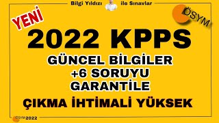 2022 Kpss Güncel Bi̇lgi̇ler 6 Net İçi̇n Tüm Önemli̇ Çikacak Sorular