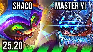 Shaco Vs Master Yi Jgl Quadra, Rank 7 Shaco, 6 Solo Kills, Legendary Eune Grandmaster 25.20