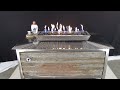 Video IMPACT Fire Table - Burn Propane or Natural Gas, Rectangular with Salvaged Corrugated Side Panels