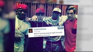 Justin Bieber Records With Austin Mahone Splash News Tv Splash News Tv