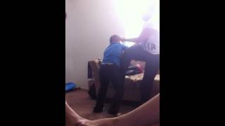 Mom Pins Son Down And Threatens With A Spit Wad