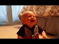 Baby's adorable reaction to boo