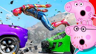 Reacting To Insane Gta 5 Spiderman Car Crashes