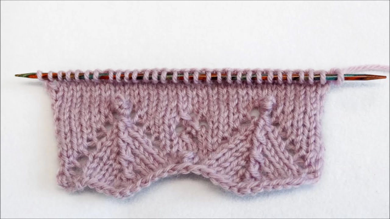 Lace Bordüre Ajourmuster - Lace Border Knitting pattern - How to knit