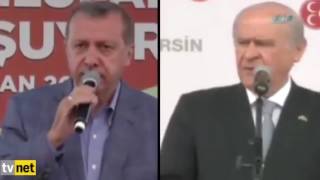 ERDOĞAN ve BAHÇELİ'NİN BİRBİRLERİNE ETMEDİKLERİ HAKARET KALMAMIŞTI. HEPSİNİ YUTT