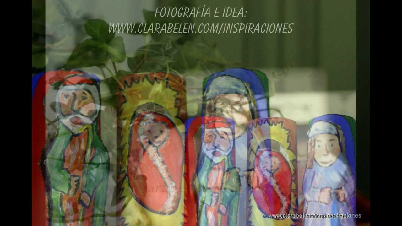 Manualidades: Cómo hacer un Belén con rollos de papel de cocina o Manualidades: Cómo hacer un Belén con rollos de papel de cocina o