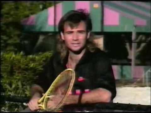 An old clip of Nick Bollettieri and Andre Agassi teaching basic tennis