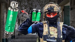 DESTROYING Airsoft Players With **NEW** OVERPOWERED Grenades! (Quake 8's, Wolverine mtw gameplay)