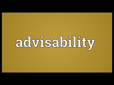 Header of Advisability