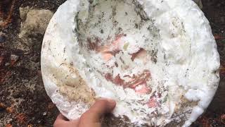 Making a mold from spray foam,insulating foam. For concrete or plaster projects