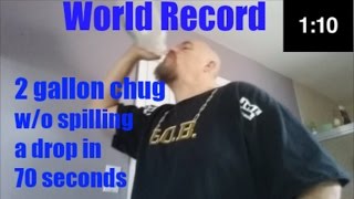 2 Gallon Water Chug World Record Without A Drop Spilled 70 Seconds Asmr