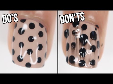 DOs & DON'Ts: polka dot nails | how to do polka dot nail art - YouTube