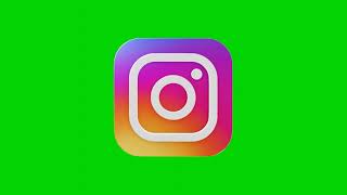 Instagram 3D Logo | Green Screen Background