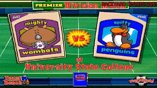 Backyard Soccer 1998 New Season Only Women Game 7 Premier Division Wombats Penguins