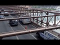 3 NYPD EMERGENCY SERVICE UNITS, "ESU", WORKING ON A PROJECT ON BROOKLYN BRIDGE IN MANHATTAN, NYC.
