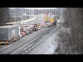 Polis på utryckning, motorväg + mycket trafik