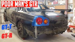 Cutting Up The Salvaged R34 Skyline Poor Mans Gtr Ep3