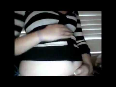 Bloating cute belly with coke mentos