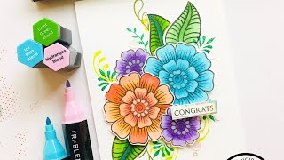 Cardmaking with Altenew | How to color with Alcohol Markers | Step by Step | Ruchi’s Crafeteria