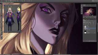 Dark Cosmic Lux Fanart - Photoshop Speed Paint
