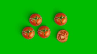 Tomatos Green Screen Animation Effects Hd Stock Footage Chroma Key Effect