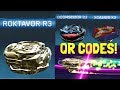 GOLD ROKTAVOR R3 AND BLACK DOOMSCIZOR D3 QR CODES! Beyblade Burst App!