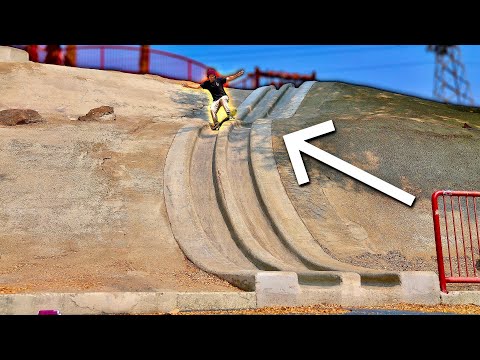 INSANELY STEEP CONCRETE SLIDE SKATE