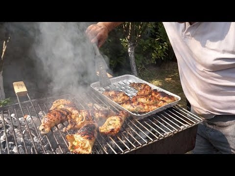 Фаршированный куриный окорок на мангале.Рецепт от Жоржа Фаршированный куриный окорок на мангале.Рецепт от Жоржа