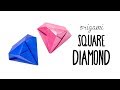 Easy Origami Square Diamond Tutorial - No Glue - Paper Kawaii