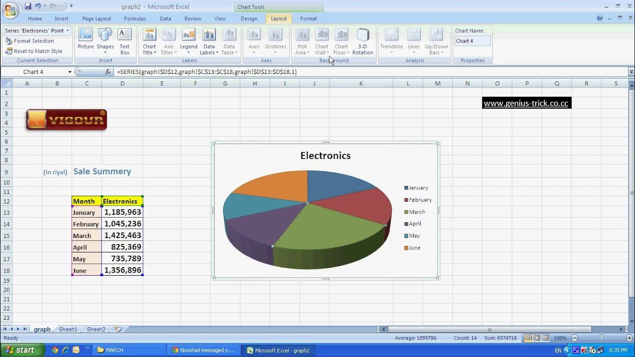 how to make a pie chart in excel with a hole